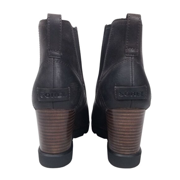 Sorel Joan Uptown Chelsea Boot Blackened Brown Sz 8 - Picture 7 of 11